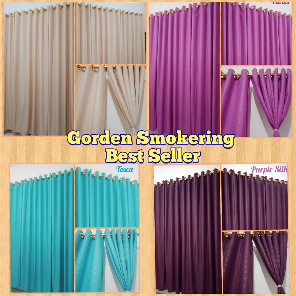 Gorden Smokering 12 Lubang Polos Embos Untuk Pintu Dan Jendela Minimalis