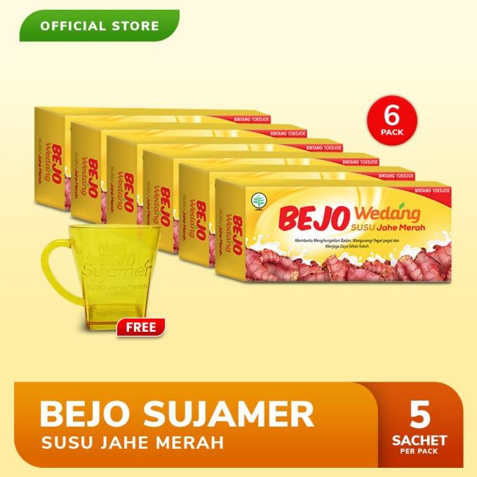 

Cuci Gudang Awal Tahun Bejo Susu Jahe Merah (SUJAMER) 6 Pack ( 30 Sachet ) FREE Gelas Cuci Gudang