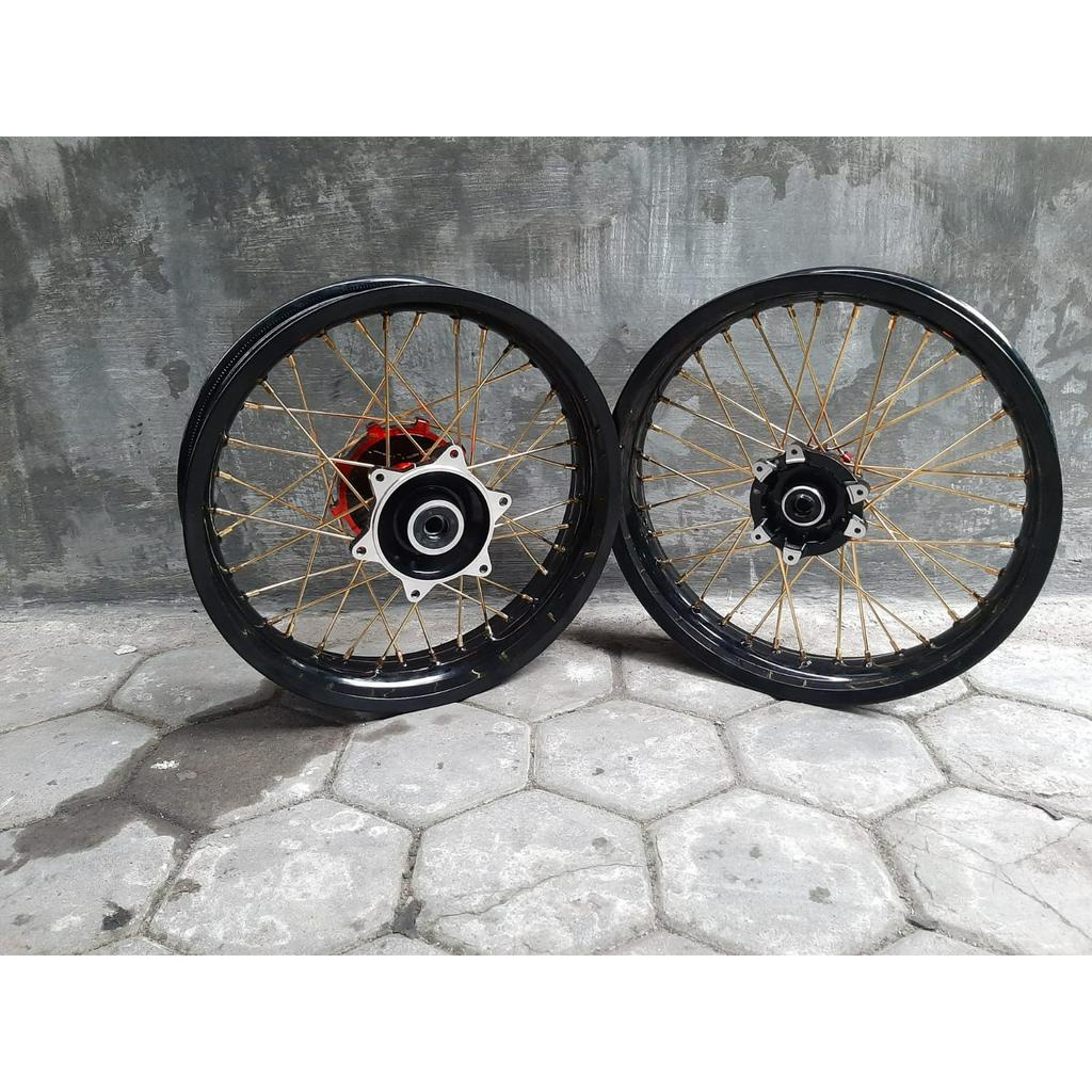 velg supermoto ring 17 PNP Honda CRF Velk Set CRF 150 L Supermoto Ukur 300-350 tanpa ban pelek jari 