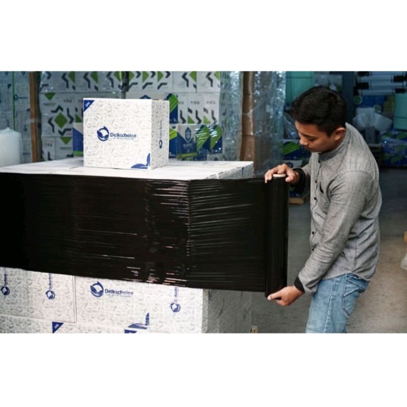 plastik wrapping hitam 50cm x 200m