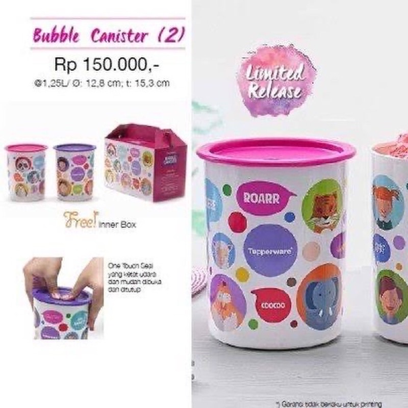 Tupperware Bubble Canister / Tempat Snack Tupperware