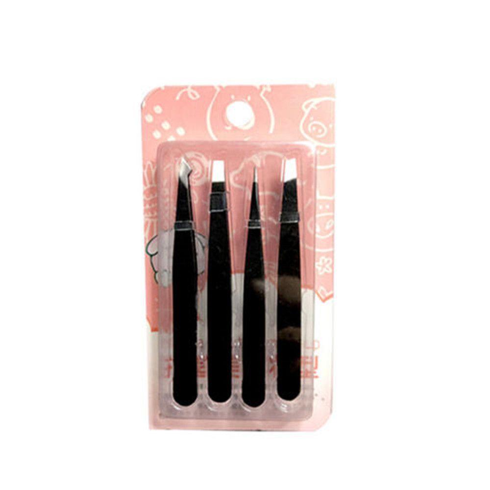 4pcs / Set Pinset Bulu Mata Palsu Bahan Stainless Steel Untuk Alat Makeup Kecantikan