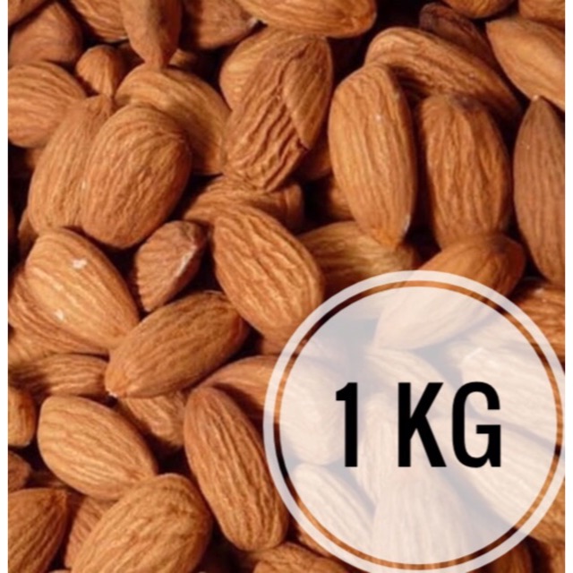 Natural Whole Raw Almond 1 Kg Almond Utuh Mentah Kulit Ari