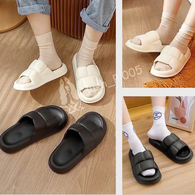 [Free Shipping] Komin Sendal Wanita Kekinian Sandal Jelly Korean Import Empuk Sandal Anak Perempuan Anti Slip Sandal Pria Karet Slip On