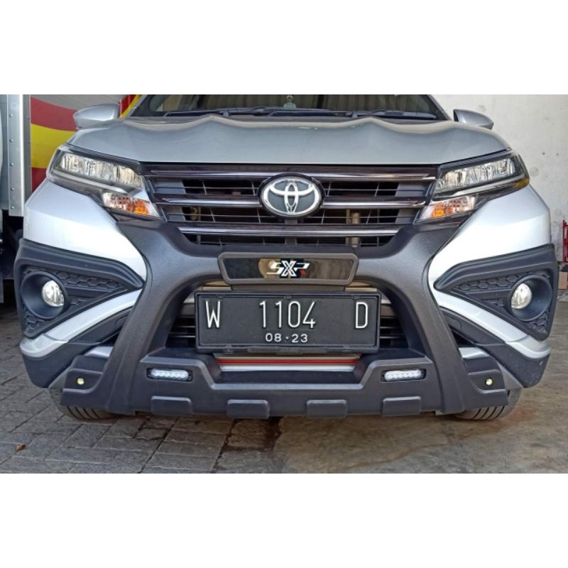 Bumper bemper Tanduk Depan X/SXR Rush Terios baru 2018 2019 2020 2021 2022 Abs Plastik plus 5 LED DR