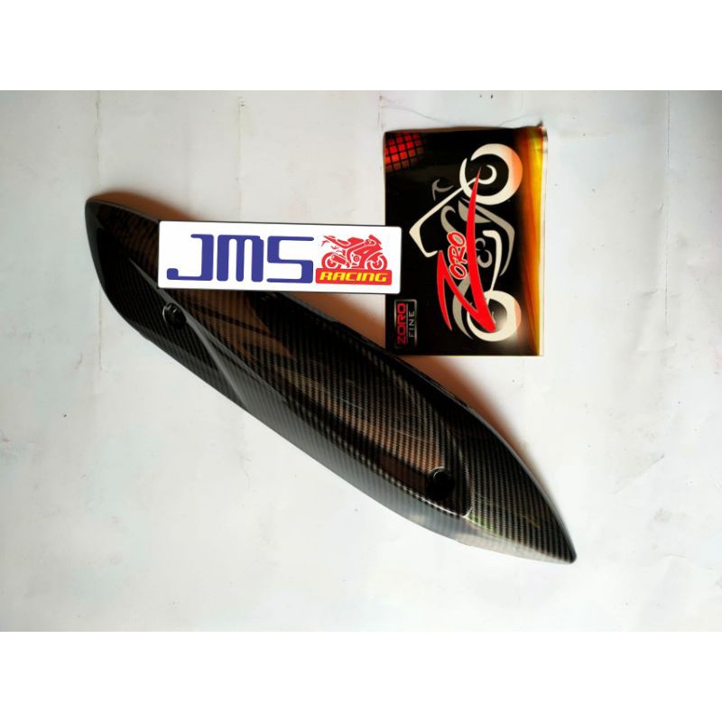 cover tutup carbon knalpot mio sporty karbu mio sporty new zoro pnp