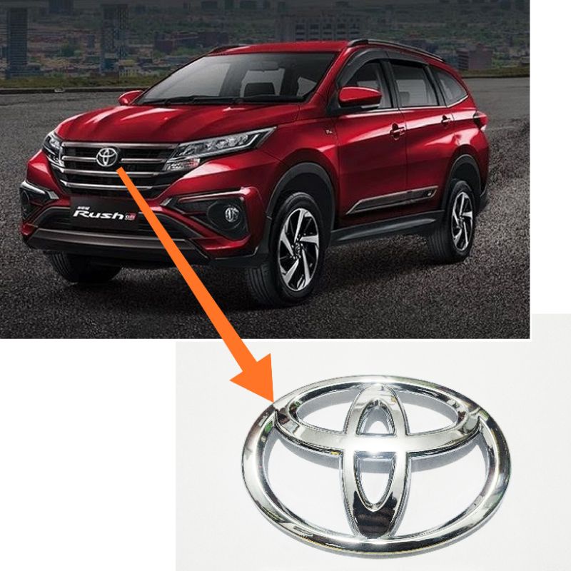 Logo emblem grill depan RUSH toyota 2018 2019 2020 2021