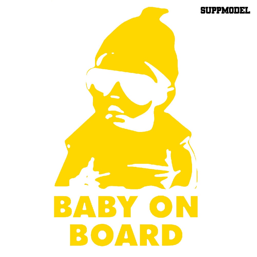 Stiker Reflektif Motif Baby on Board Untuk Dekorasi Bodykaca Jendela Mobil