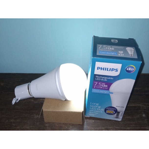 Philips Lampu LED Emergency 7,5W 7,5 W 7,5 Watt Putih Bulb Rechargeable