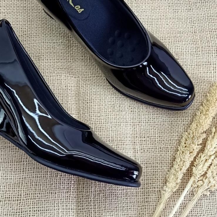 ➲ ERASMAS WG3 3 cm Sepatu Kerja Wanita Sepatu Formal Wanita Sepatu Kantor Wanita Sepatu Wedges Wanit