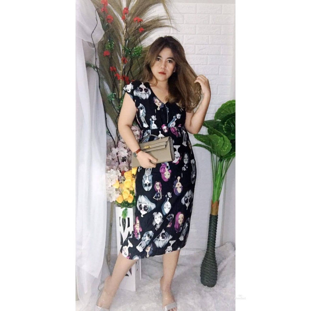 Daster Dress Manohara Bali-MN - RETRO HITAM