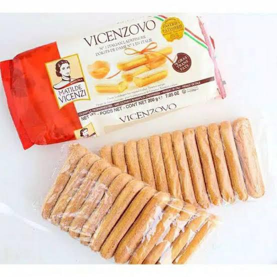 Biskuit Lady Finger Tiramisu Vicenzovo 200 gram 1 DUS isi 12 bungkus