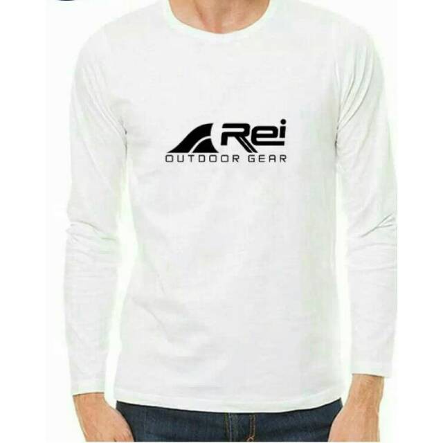 KAOS DISTRO REI OUTDOOR GEAR LENGAN PANJANG PUTIH
