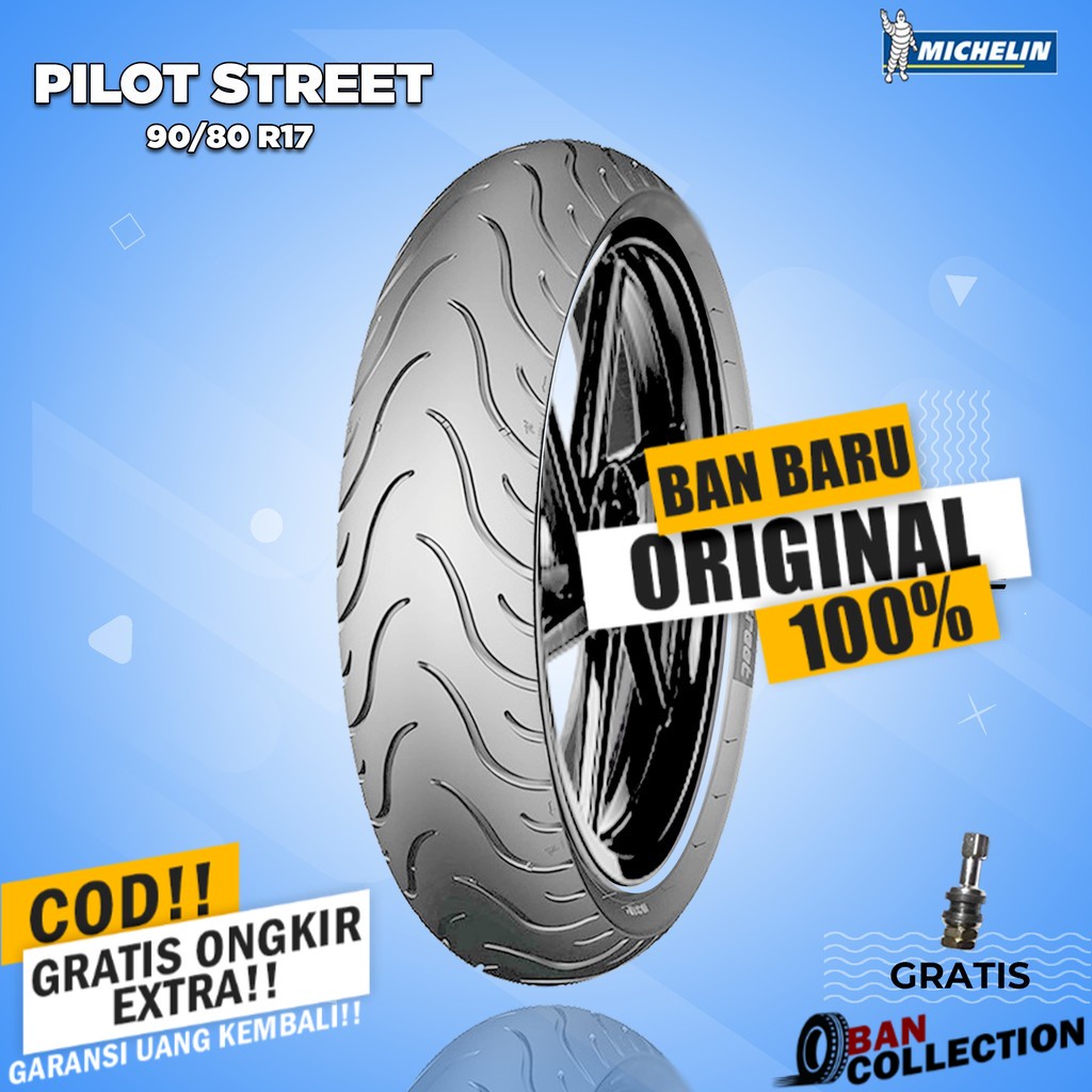 MICHELIN PILOT STREET 90/80 Ring 17 Tubeless // Ban Motor Bebek ban motor tubles ring 17 ban motor d