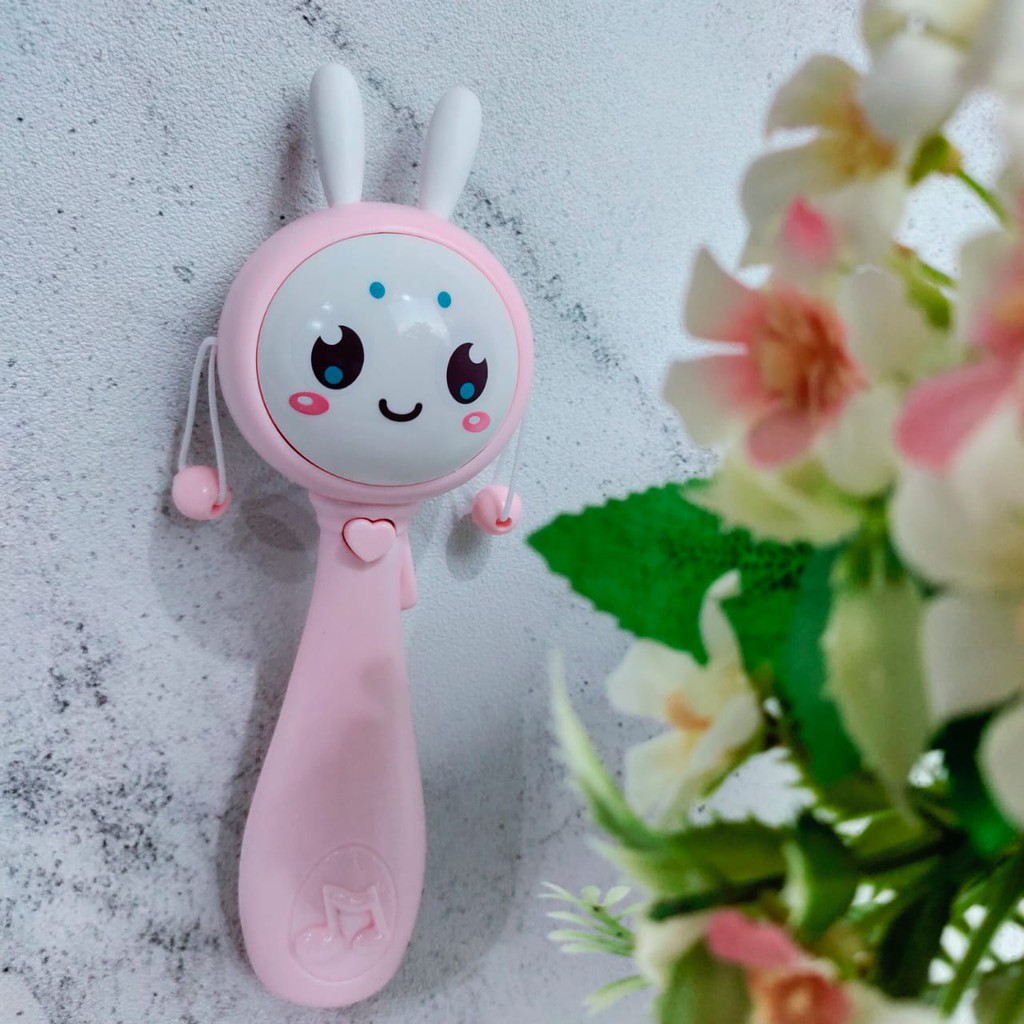 glinkshop Rattle telinga Tali bunny kelinci music musik mainan bayi kado tongkat goyang kerincing bell