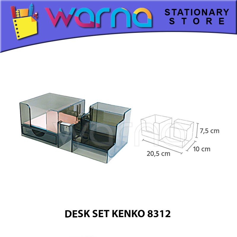 

DESK SET ORGANIZER TEMPAT PENSIL MEJA KENKO 8312