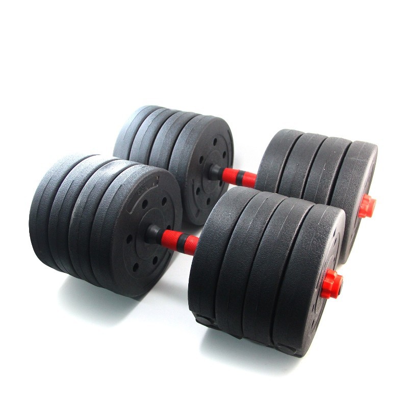 Alat Fitness Gym Beban 50Kg Olahraga Kestabilan Tubuh Barbel &amp; Dumbbell 2in1 Bahan Besi Berkualitas