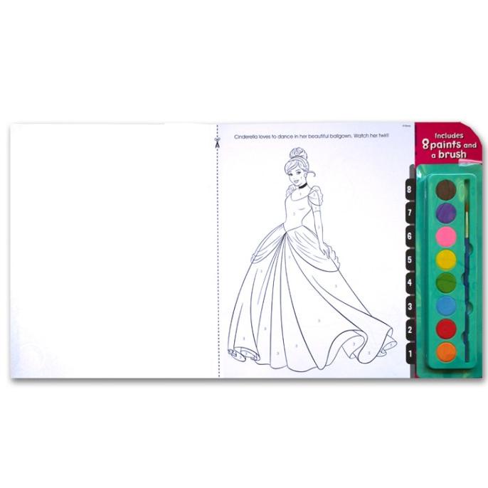 

Disney Princess Paint By Numbers (Includes 8 Paints and a Brush)