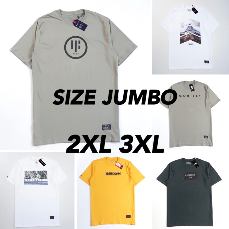 KAOS JUMBO 2XL 3XL KAOS DISTRO PRIA XXL XXXL DOUBLE XL TRIPLE XL BAJU KAOS PRIA BAJU PAKAIAN PRIA ATASAN PRIA TSHIR