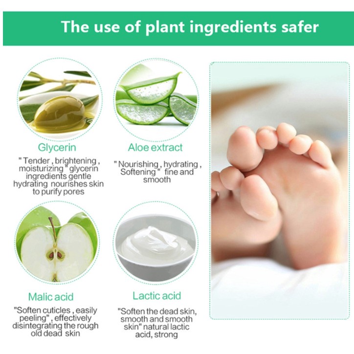 Efero Exfoliating Baby Foot Mask Masker Kaki Peeling Lavender &amp; Aloevera Membuat Sel Kulit Mati Rontok Semua