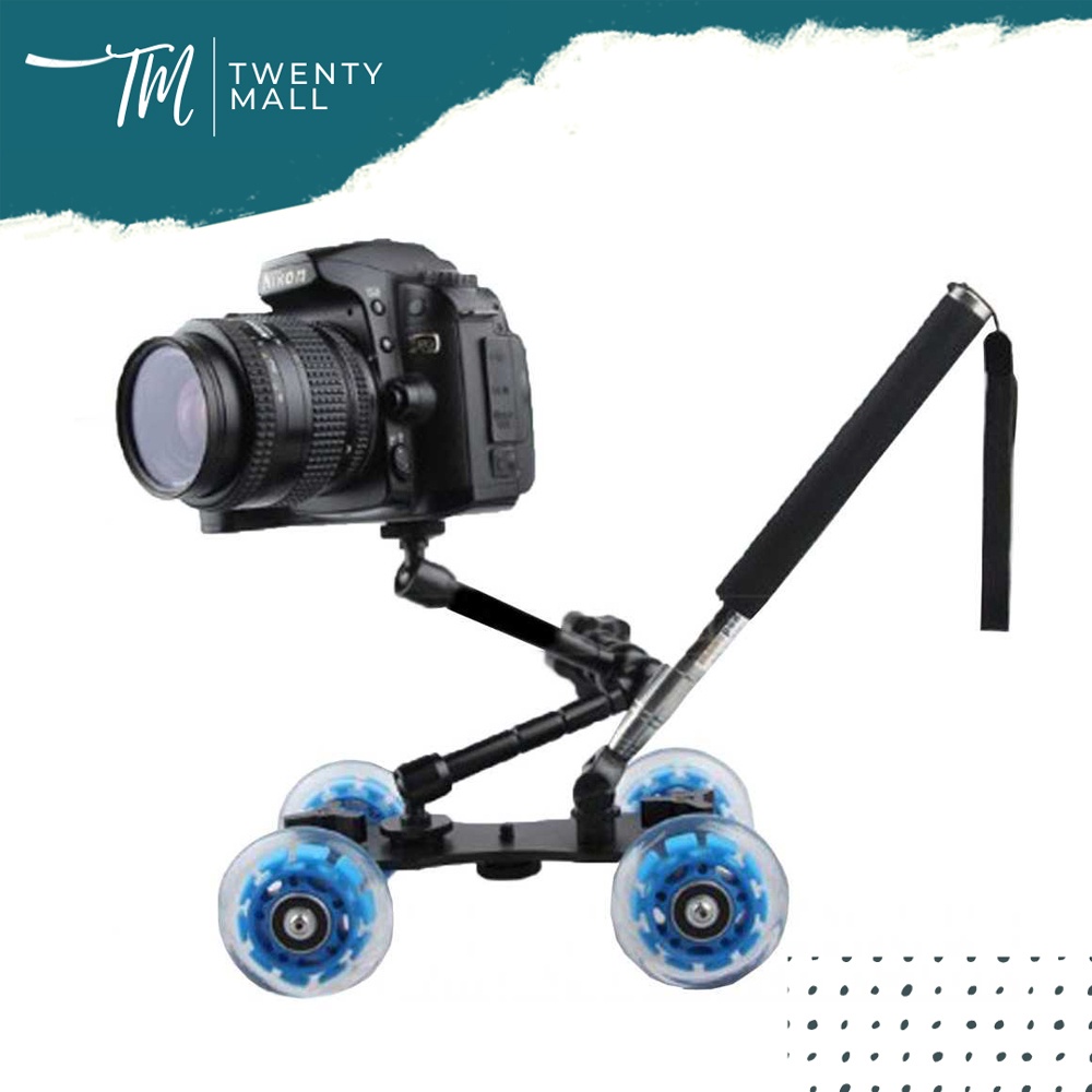 Slider Kamera DSLR dengan Magic Arm + Monopod / Roda Stabliser Untuk Kamera DSLR Plus Monopod dan Ma