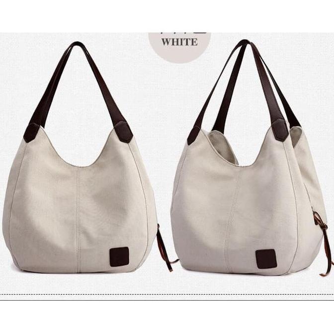 Tas Selempang Wanita Bahan Kanvas Premium - Lovata Tote bag - maroon