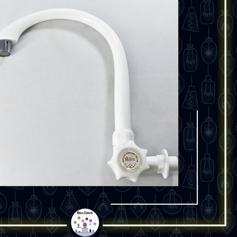 Kran Angsa Wastafel Air Cuci Piring Dapur Plastik PVC MALVIN