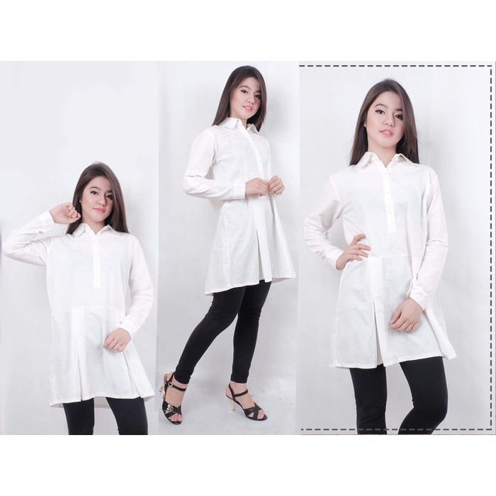 Dress Grosir Murah RA Branded EC [Dress Syahrini Putih SW] dress wanita katun putih  EL