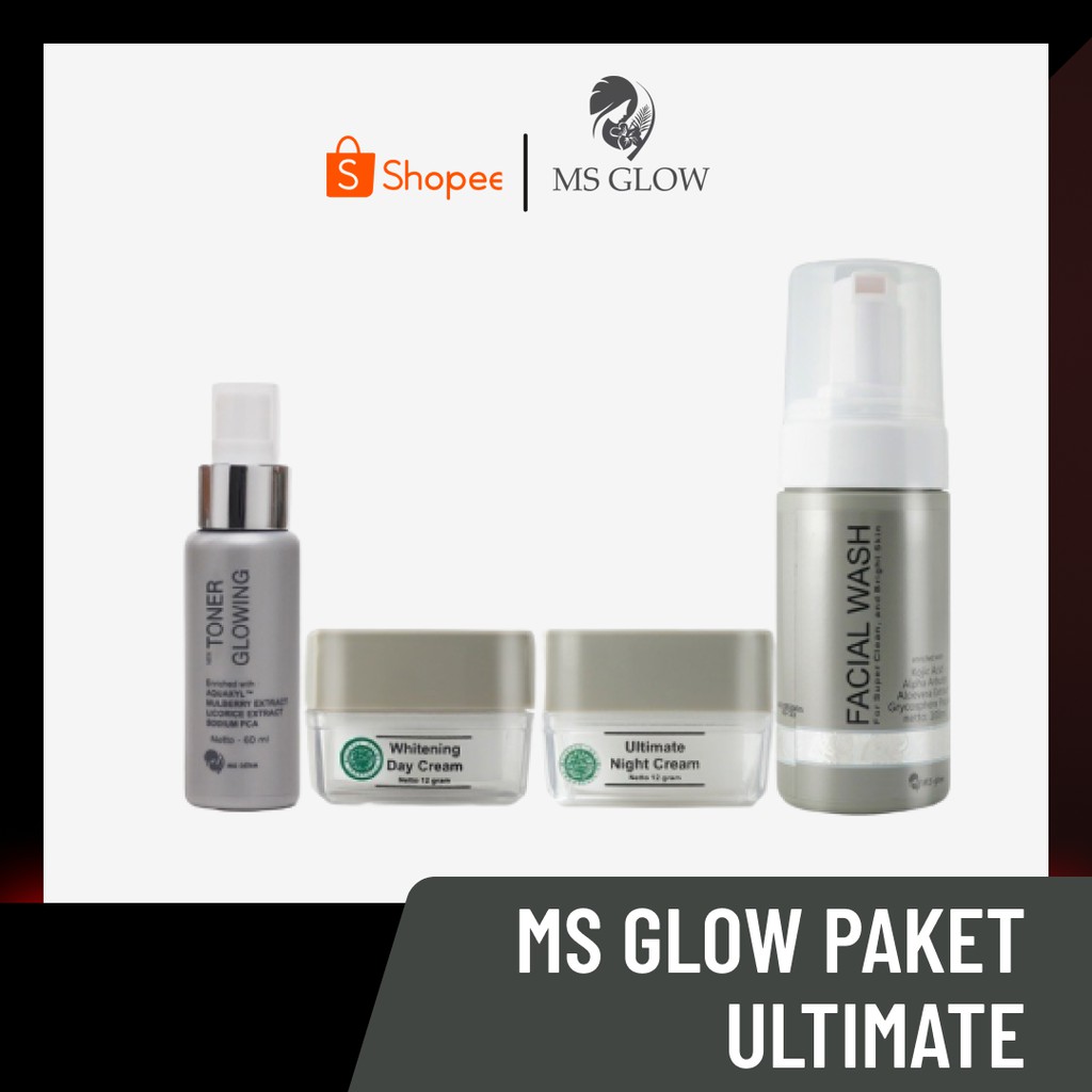 Ms Glow Paket Ultimate - Paket Perawatan Wajah Wanita Agar Glowing Mencerahkan Wajah Hitam Bpom Cod-2