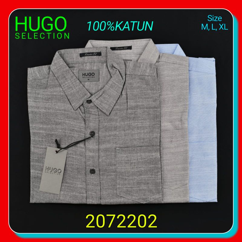 Kemeja Casual Pria Hugo Selection 207220 Lengan Pendek