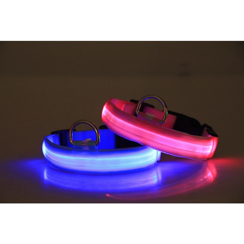 LED Pet Collar Kalung Kucing Anjing LED Motif Lucu Bisa Di Charge