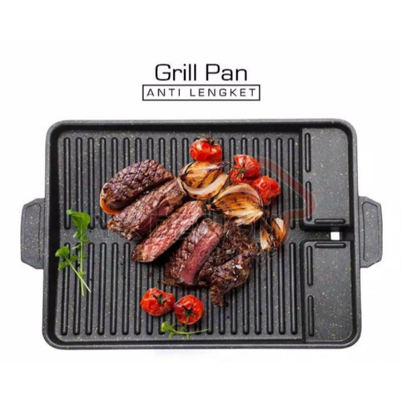 Square grill pan gsf 4517 anti lengket panci panggang bbq grill pan anti lengket gsf