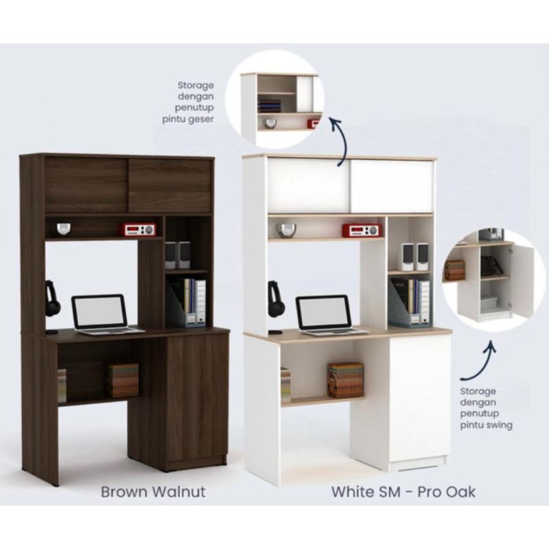 ERACO DK 100 meja belajar dengan lemari penyimpanan / meja tulis / meja kerja