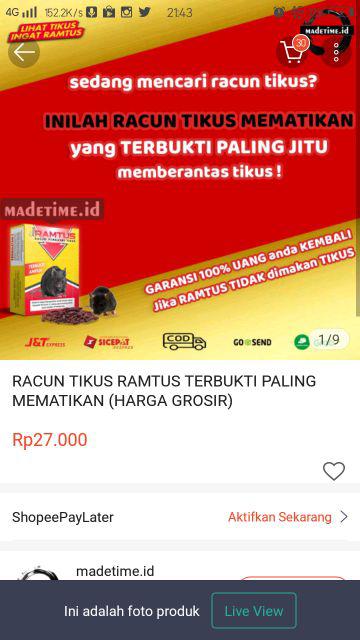 Racun Obat Tikus Ramtus Racun Tikus Ampuh Mati Kering Perangkap Pengusir Jebakan Tikus Massal Rt2
