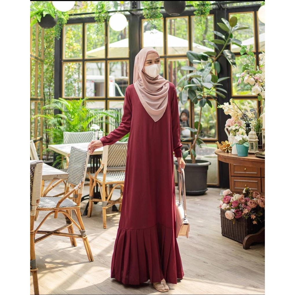 GF02 ~ GAMIS PUTIH | GAMIS CERRY RED | GAMIS BUSUI |  YURI BROKEN WHITE SERIES DRESS |GAMIS POLOS PUTIH | size S M L XL fashion muslim terbaru matt SHAQILA HQ BEST SELLER fashion muslim wanita