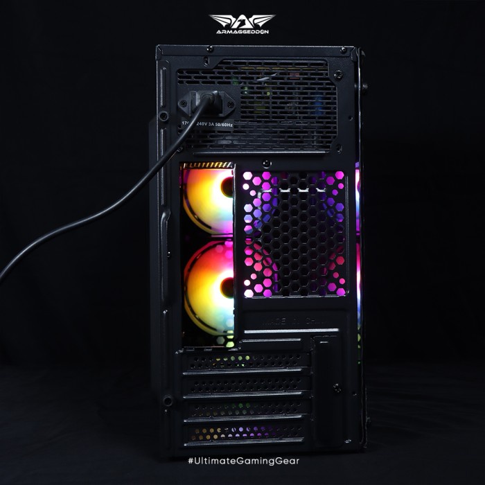 Casing PC Armaggeddon TRON 1X Casing PC Gaming M-ATX | RGB Front Panel