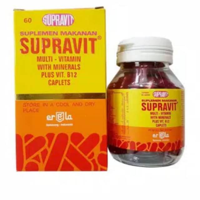Supravit multivitamin suplemen makanan multi vitamin