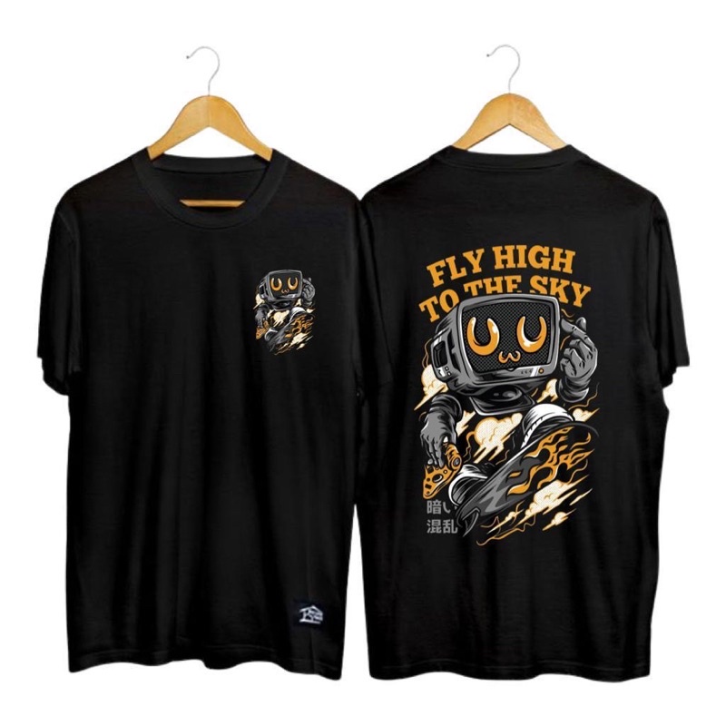SKATE KAOS SKATE KAOS SKATEBOARD BAJU KAOS T SHIRT PRIA WANITA DISTRO SKATERS ROBOT SARANGHEO KOREA 