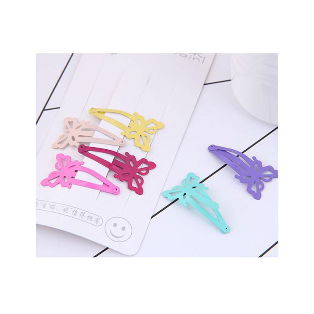 LRC Jepit Rambut Fashion Color Children's Butterfly Hairpin A57923