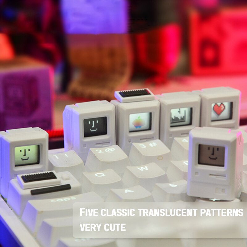 Custom Keycaps for Esc Key and Tab Key - Magnetic Light Transmission Keycaps Classic Retro Mechanical Backlit Keyboard Esc Tab Keycap for GK61 GK64 SK87 GH60 PC Gamer ect Most Keyboard