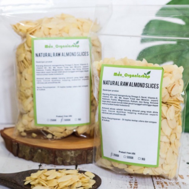 

Raw Almond Slices / Almond Slices Mentah Almonesia 250g