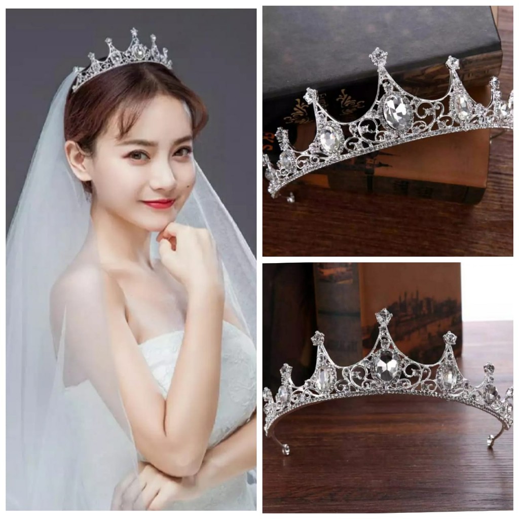 Princess Crown - Mahkota Bridal Elegan Cantik - Wedding Crown Tiara