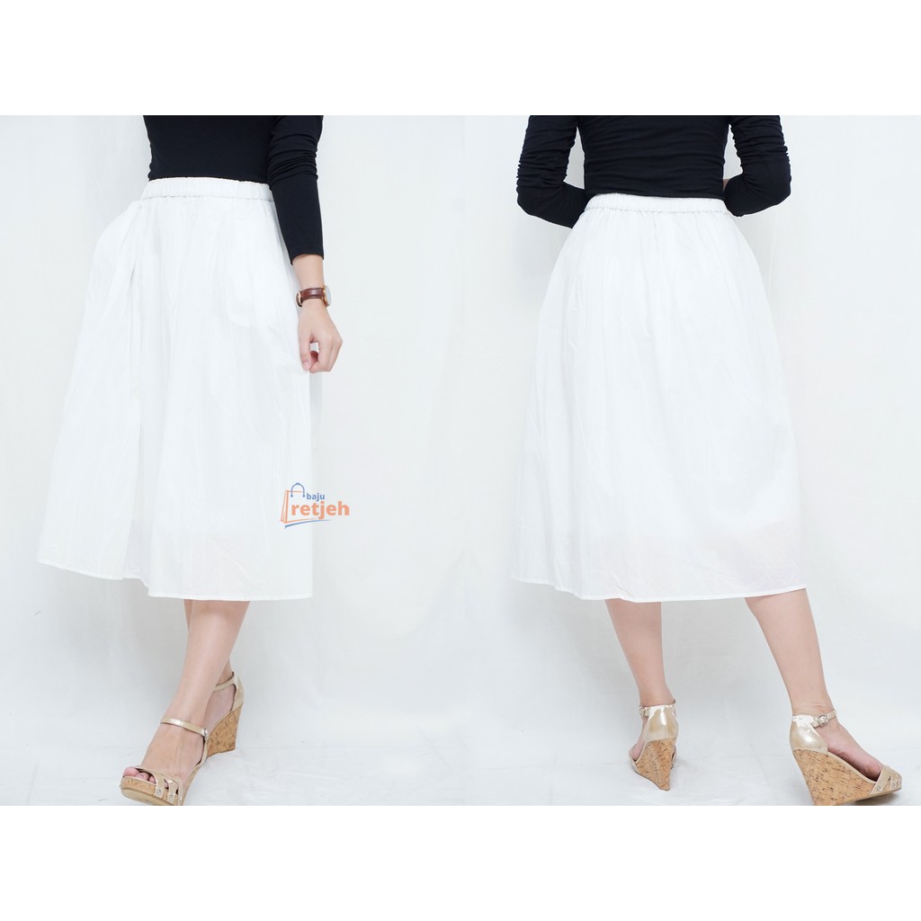 ROK WANITA 7/8 B4n4n4 R3publ1c PINGGANG KARET RAMPLE-2