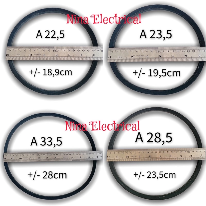 Van Belt Mesin Cuci Tipe A19-A34 / A23,5-A33,5 /KARET BELT MESIN CUCI