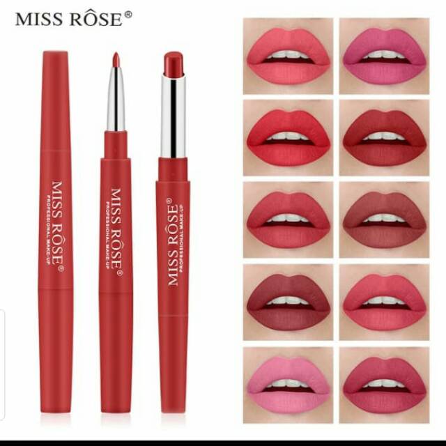 Miss rose matte lipstik 2 in 1 tahan air
