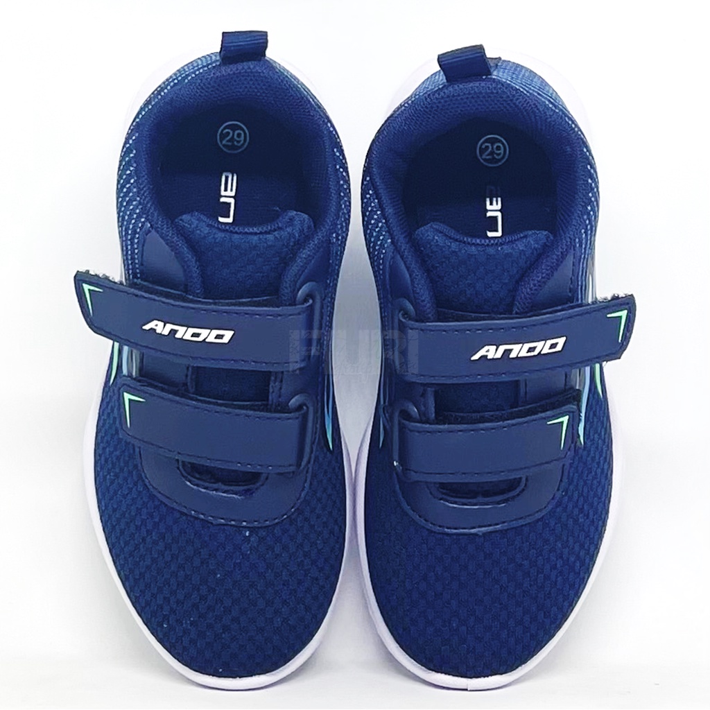 FIURI - ANDO ORIGINAL -  ERA X PEREKAT 29-32 NAVY - SEPATU SNEAKERS KANVAS SOL KARET ANAK KECIL LAKI-LAKI - SEPATU KETS LUCU FASHION TRENDY - SEPATU SEKOLAH PAUD TK SD KRETEKAN PEREKAT CEWEK COWOK MURAH PROMO DISKON BONUS KAOS KAKI