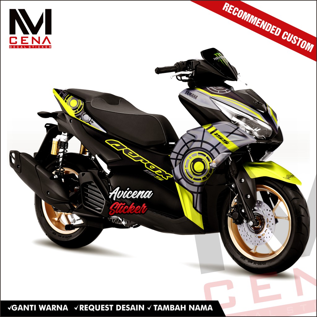 Sticker Decal Aerox Connected 2021 Decal Sticker Aerox 2021 Dekal Aerox sunmori