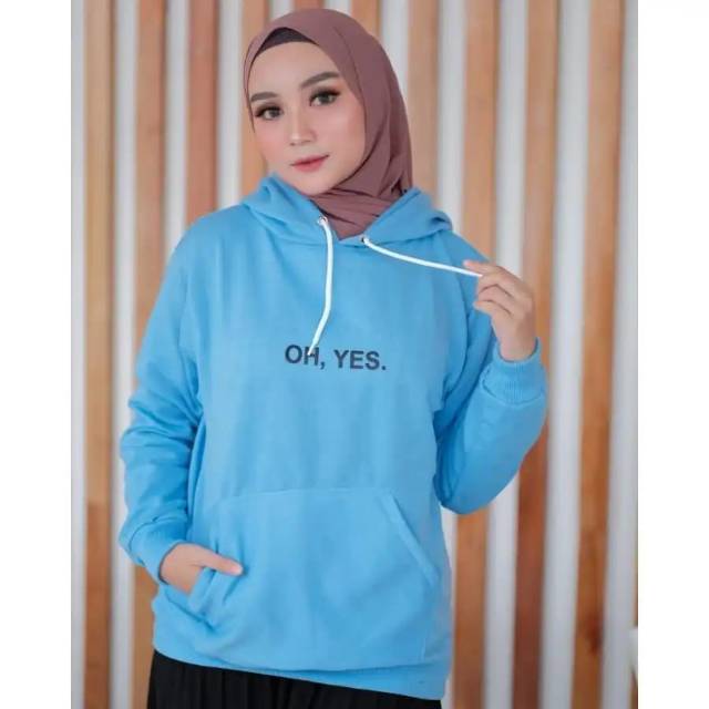 JAYA.Co Swetar Hoodie OH YES fit L - XL 13 warna