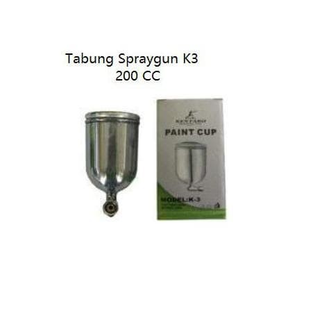 KENTARO Tabung Spray Gun K3 K 3 125ml K-3 Tabung R2 R 2 200CC Tabung Air Gun Paint Cup Alumunium