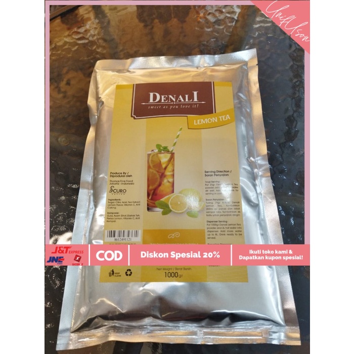 

⭐COD⭐ BUBUK DENALI LEMON TEA | POWDER 800 gr